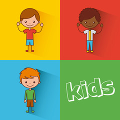kids happy illustration icon vector illustration design graphic