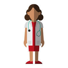 Fototapeta premium female medical doctor icon image vector illustration design 