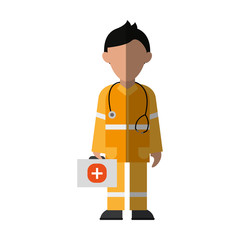 male paramedic icon image vector illustration design 