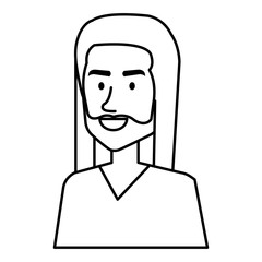 man character hippy lifestyle vector illustration design