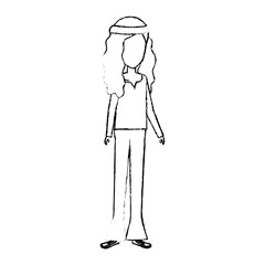woman character hippy lifestyle vector illustration design