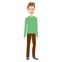 young man avatar character vector illustration design