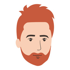 young man head avatar character vector illustration design