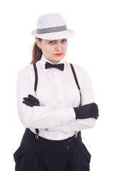 Black and white mime