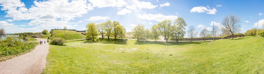 Landscape on  Suomenlinna Panorama Kustaanmiekka Helsinki Finnland