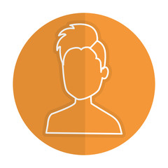 young man shirtless avatar character vector illustration design