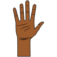 Obraz premium hand human open icon vector illustration design