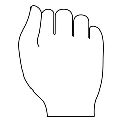 Obraz premium hand human fist icon vector illustration design