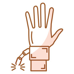 hand human with handcuff vector illustration design