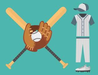 Cartoon baseball player icons batting vector design american game athlete sport league equipment