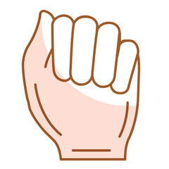 Obraz premium hand human fist icon vector illustration design