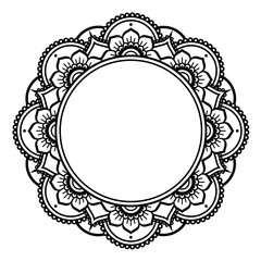 Mandala design, Mehndi henna tattoo inspired round pattern