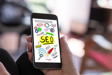Seo concept on a smartphone