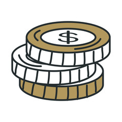 coin money isolated icon vector illustration design