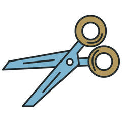 scissors tool isolated icon vector illustration design