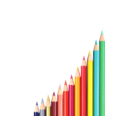 Color pencils,graph stock