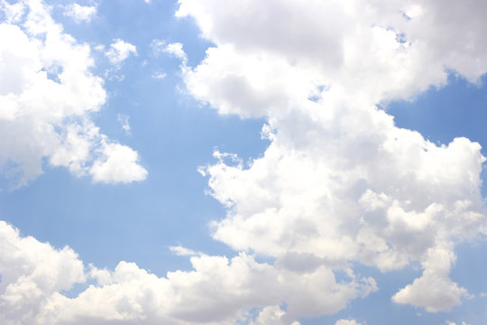 Photo of clouds in blue sky texture