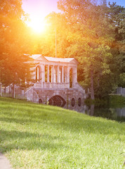 Marble (Palladian) Bridge, or Siberian Marble gallery, 18th century. Catherine Park. Pushkin....