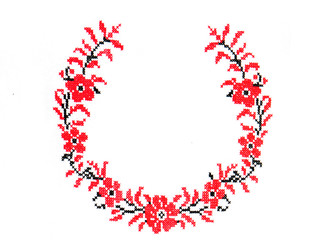 Ukrainian folk embroidery, handmade