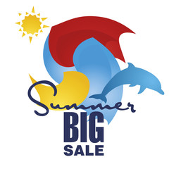 Big summer sale discount offer dolphin