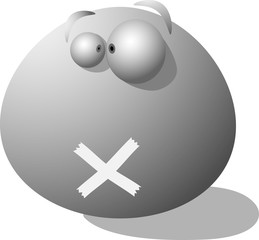 Smiley stone / stone does not speak / vector