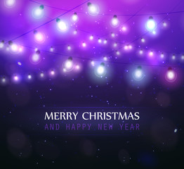 Obraz premium Colourful Glowing Christmas Lights.
