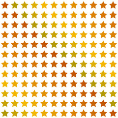 Seamless geometric colored pattern. Print with yellow, orange and red stars on white background.