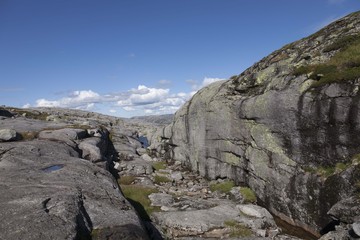 Am Weg zum Kjerag, Norwegen