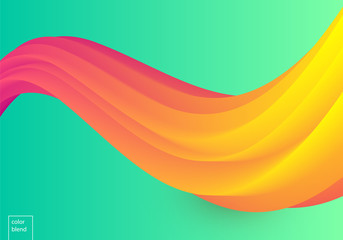 Colorful mellow vector wave