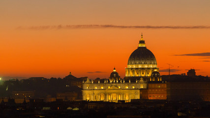 Fototapeta na wymiar San Pietro tramonto