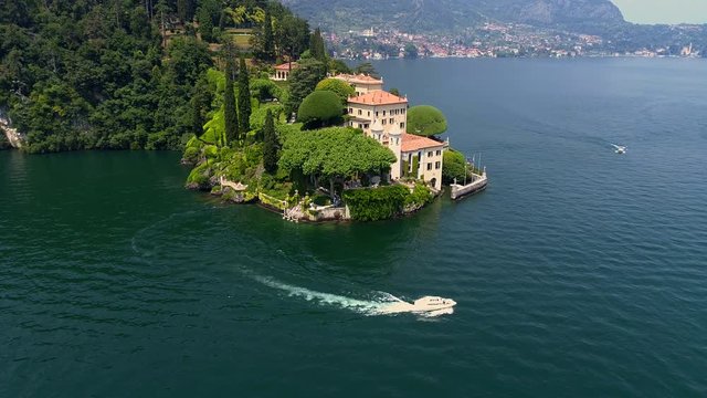 Aerial 4K - Villa del Balbianello (1787) - Lavedo - Lenno - Lago di Como (IT)