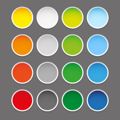 Colorful epty round sticker set