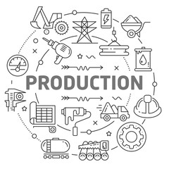 Linear illustration for presentations in the round production