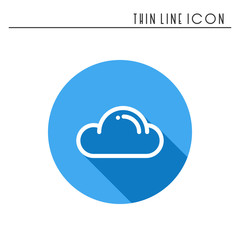 Cloud, sky, heaven, line simple icon. Weather symbols. Meteorology. Forecast design element. Template for mobile app, web and widgets. Vector linear icon. Isolated illustration. Flat sign. Logo.