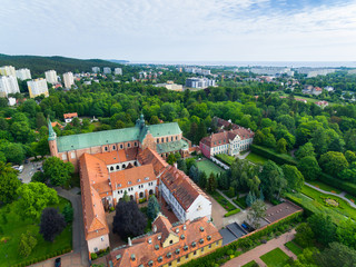 Oliwa Cathedral, top view