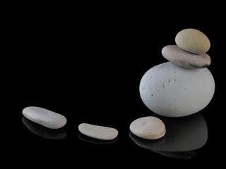 Fototapeta na wymiar Zen stones calm rocks mindfulness Spa in stack