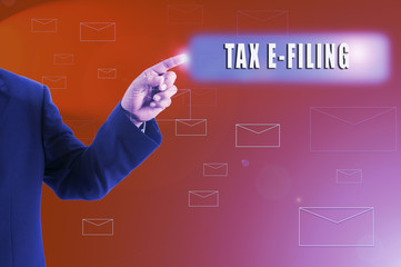 Business futuristic touchscreen with business conceptual text. Blurred background and lens flare...