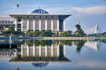 Tuanku Mizan Zainal Abidin Mosque also known as Iron Mosque in Putrajaya, Malaysia
