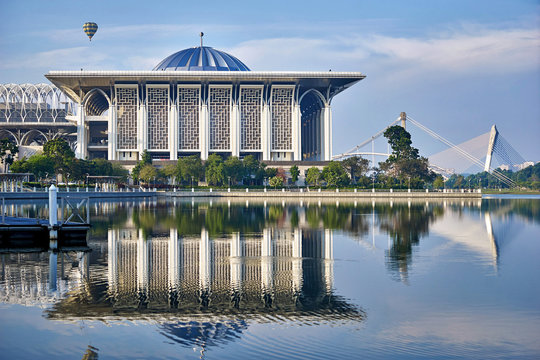 Tuanku Mizan Zainal Abidin Mosque also known as Iron Mosque in Putrajaya, Malaysia