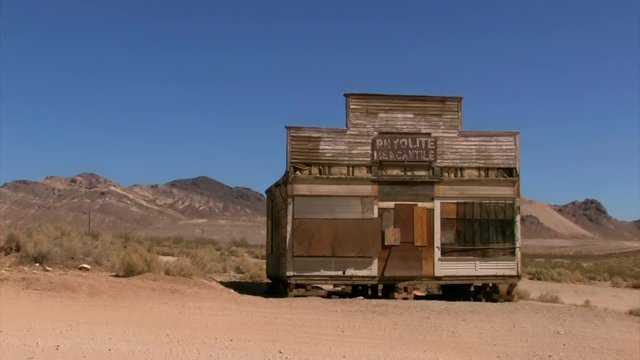 The Ghost Town Rhyolite near Beatty, Nevada just outside Death Valley