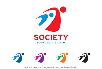 Society Logo Template Design Vector, Emblem, Design Concept, Creative Symbol, Icon