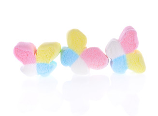 Marshmallow on white background