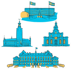 Stockholm Colored Landmarks