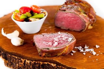 Meat with salad