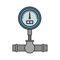 color image of stopcock icon vector illustration