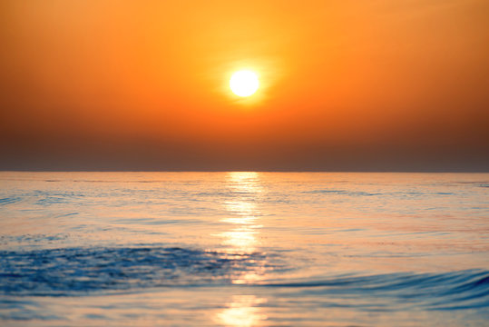 Sunset or sunrise over sea © Pavlo Vakhrushev