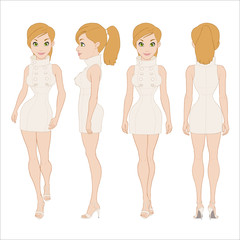 Komiksowa postać młodej, ładnej dziewczyny  © tomek