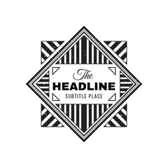vector monochrome retro badge design.