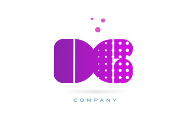 dg d g pink dots letter logo alphabet icon