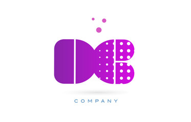 dc d c pink dots letter logo alphabet icon